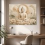 Buddha in sanften Naturtönen, als Wandbild oder Acrylbild