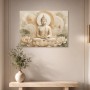 Buddha in sanften Naturtönen, als Wandbild oder Acrylbild
