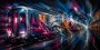 Dynamischer U-Bahn-Tunnel als Canvas Print oder Modernes Wandbild