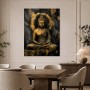 Goldene Buddha Ruhe, Modernes Wandbild oder Acrylbild