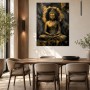 Goldene Buddha Ruhe, Modernes Wandbild oder Acrylbild