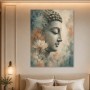 Buddha mit Lotusblüten als Leinwand oder Acrylbild