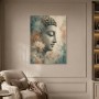 Buddha mit Lotusblüten als Leinwand oder Acrylbild