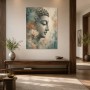 Buddha mit Lotusblüten als Leinwand oder Acrylbild