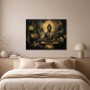 Buddha in Gold, Leinwandbild oder Acrylbild mit meditativer Tiefe