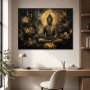 Buddha in Gold, Leinwandbild oder Acrylbild mit meditativer Tiefe