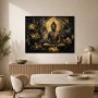 Buddha in Gold, Leinwandbild oder Acrylbild mit meditativer Tiefe