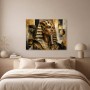 Pharaonenporträt als Acrylbild oder Kunstwerk in Gold und Schwarz