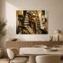 Pharaonenporträt als Acrylbild oder Kunstwerk in Gold und Schwarz