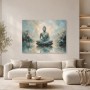 Meditativer Buddha im Licht, Leinwand oder Acrylbild