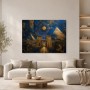 Ägyptische Pyramiden und Tempeltor als Acrylbild oder Leinwand
