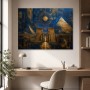 Ägyptische Pyramiden und Tempeltor als Acrylbild oder Leinwand