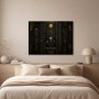 Ägyptische Symbolik als Wandbild oder Kunstdruck mit goldenen Details