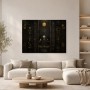 Ägyptische Symbolik als Wandbild oder Kunstdruck mit goldenen Details