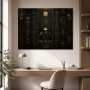 Ägyptische Symbolik als Wandbild oder Kunstdruck mit goldenen Details