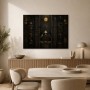 Ägyptische Symbolik als Wandbild oder Kunstdruck mit goldenen Details