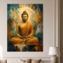 Buddha in Gold und Türkis als Leinwand oder Fine Art Print