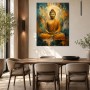 Buddha in Gold und Türkis als Leinwand oder Fine Art Print