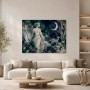 Mystische Waldszene mit Göttin als Kunstwerk oder Leinwandbild