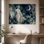 Mystische Waldszene mit Göttin als Kunstwerk oder Leinwandbild