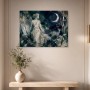 Mystische Waldszene mit Göttin als Kunstwerk oder Leinwandbild