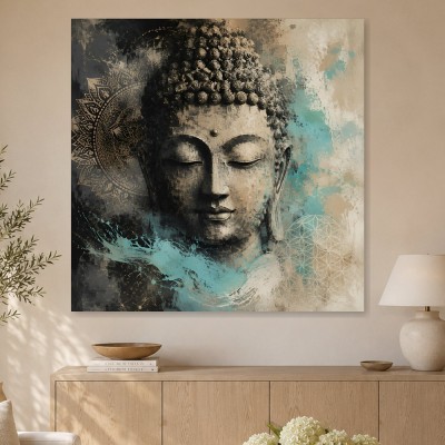 Meditativer Buddha als Acrylbild oder Kunstdruck für stilvolle Räume
