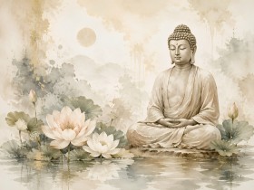 Buddha Lotus Ruhe als Wandbild oder Kunstdruck Buddha Lotus Ruhe als Wandbild oder Kunstdruck