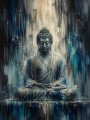 Meditative Buddha als Acrylbild oder Leinwand