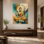 Meditativer Buddha als Leinwandbild oder Acrylbild