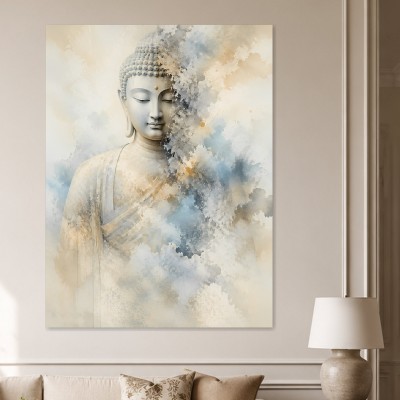 Meditativer Buddha als Acrylbild oder Kunstdruck für ruhige Räume
