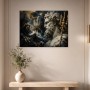 Griechische Statue mit Wellen, Acrylbild oder Kunstdruck