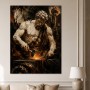 Starker Schmiedegott als Kunstwerk oder Wandbild