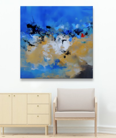 Abstraktes Wandbild Wasser Strand