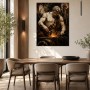 Starker Schmiedegott als Kunstwerk oder Wandbild