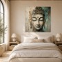 Meditativer Buddha als Wandbild oder Kunstdruck mit strukturierter Oberfläche