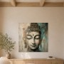 Meditativer Buddha als Wandbild oder Kunstdruck mit strukturierter Oberfläche
