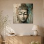 Meditativer Buddha als Wandbild oder Kunstdruck mit strukturierter Oberfläche