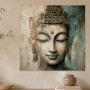 Meditativer Buddha als Wandbild oder Kunstdruck mit strukturierter Oberfläche