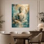 Meditativer Buddha als Leinwand oder Acrylbild in sanften Türkistönen