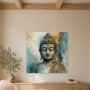 Buddha in sanfter Abstraktion, Acrylbild oder Kunstdruck