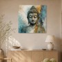 Buddha in sanfter Abstraktion, Acrylbild oder Kunstdruck