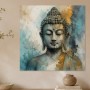 Buddha in sanfter Abstraktion, Acrylbild oder Kunstdruck