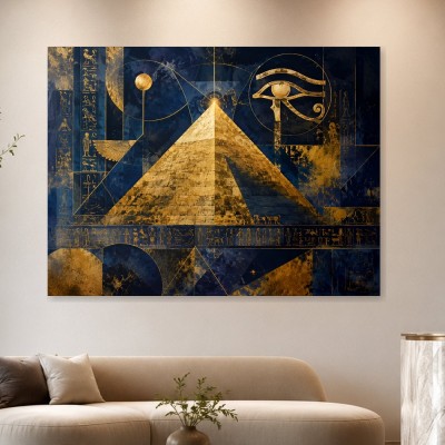 Ägyptische Geometrie als Acrylbild oder Kunstdruck