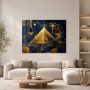 Ägyptische Geometrie als Acrylbild oder Kunstdruck
