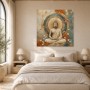 Meditativer Buddha als Leinwand oder Acrylbild in warmen Erdtönen