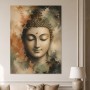Meditativer Buddha als Leinwand oder Acrylbild in sanften Erdtönen