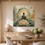 Buddha auf Lotus, Leinwand oder Fine Art Print mit ruhiger Harmonie