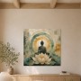 Buddha auf Lotus, Leinwand oder Fine Art Print mit ruhiger Harmonie