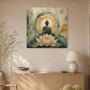 Buddha auf Lotus, Leinwand oder Fine Art Print mit ruhiger Harmonie