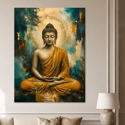 Buddha in Goldtönen, Wandbild oder Poster mit meditativer Ausstrahlung